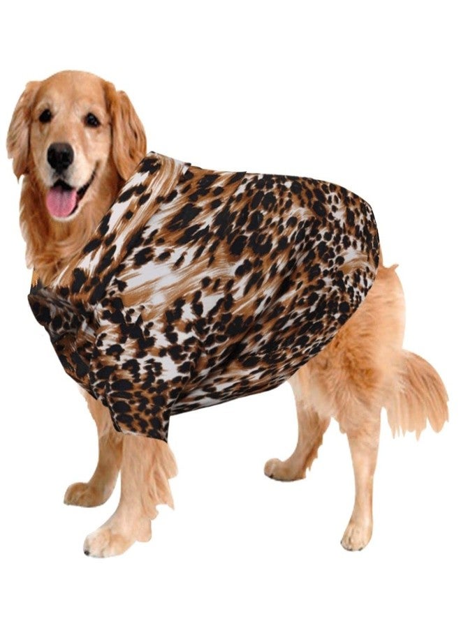 Sage Square Funky Soft Material Dog Shirt | Cool/Funky Print Pet | Soft Light Weight | Comfortable & Breathable Dog Clothing | Trendy Vest Outfit (XXXLarge - 30 inch) (Leopard Print) - Image 1